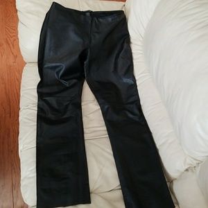 Kenneth Cole black leather pants